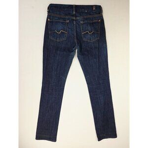7 For All Mankind Size 27X34 Women Kimmie Straight Leg Blue Denim Jeans USA Made